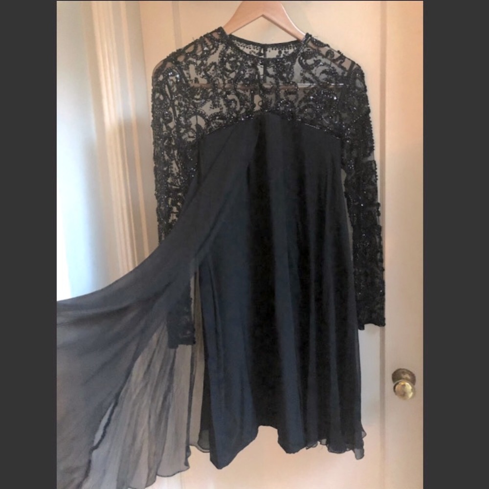 Vintage Sequin and Chiffon Cocktail dress